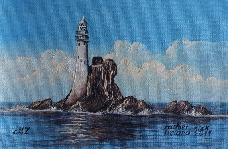 Fastnet lighthouse painting
