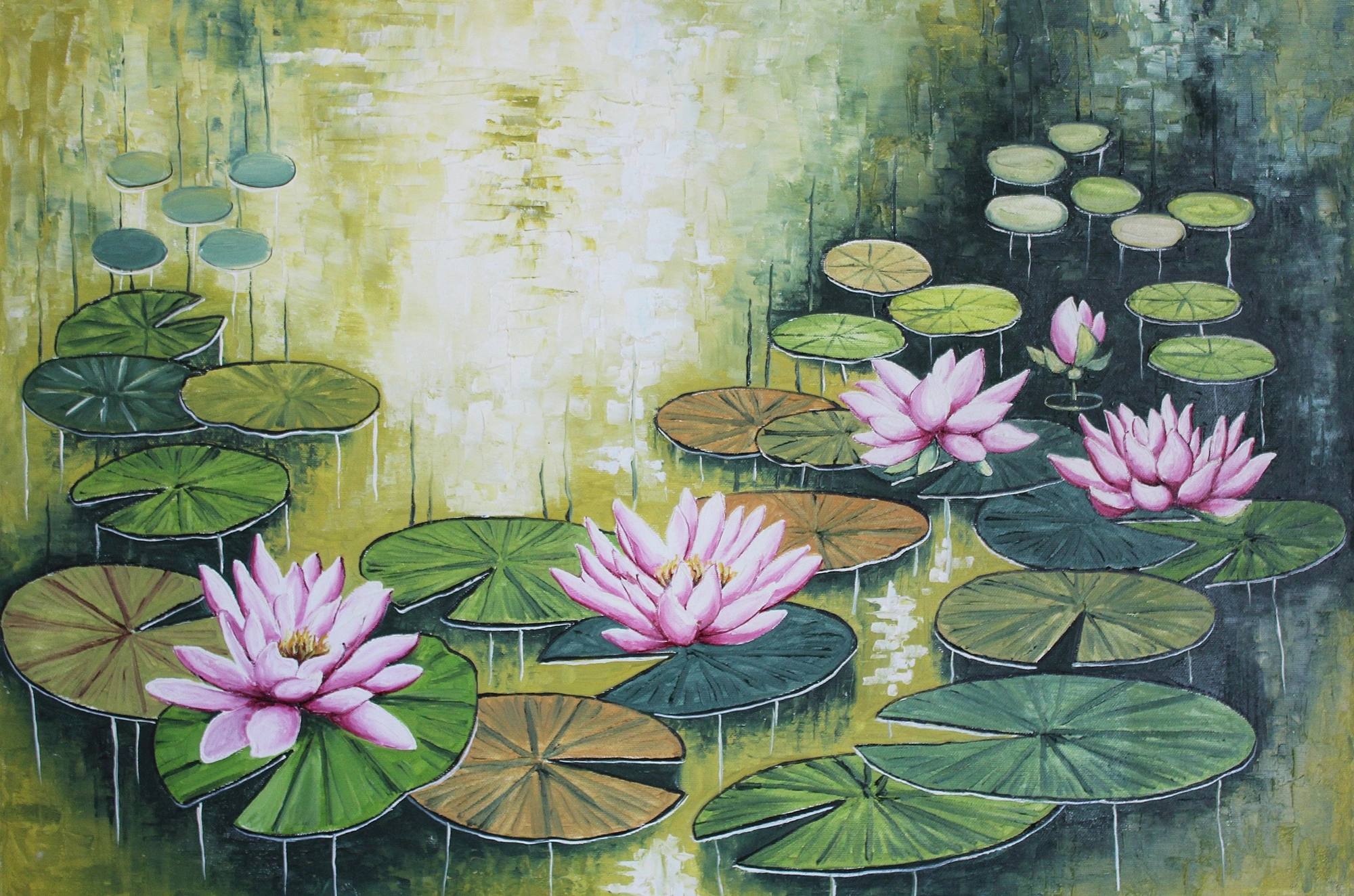 Painting of water lilies