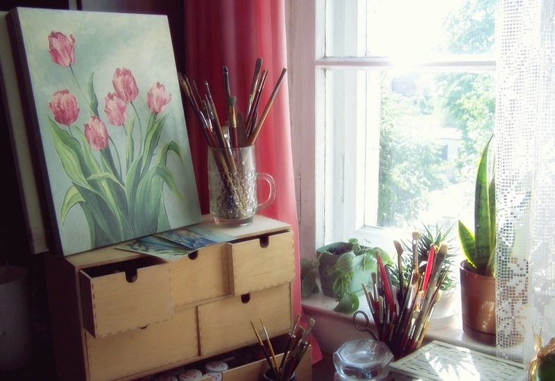 Photo of artist's studio